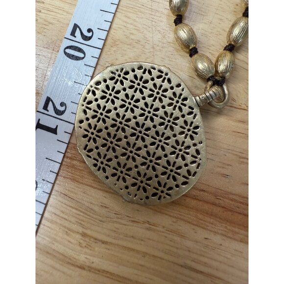 Sigrid Olsen Tiger Eye Pendant Necklace With Gold-Tone Beads & Toggle Clasp - Picture 4 of 7